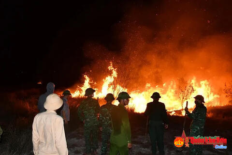 Tỉnh Quảng Bình: Quân, dân nỗ lực dập lửa cứu rừng